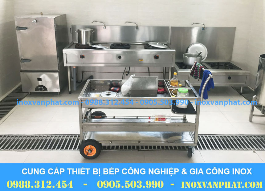 Xe đẩy inox công nghiệp